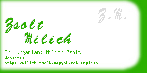 zsolt milich business card